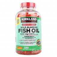 Kirkland Signature 1400mg Wild Alaskan Fish Oil Dietary Supplement 230pcs 